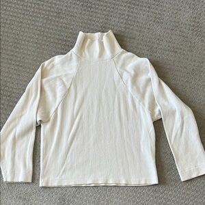 Madewell High neck cream knit top